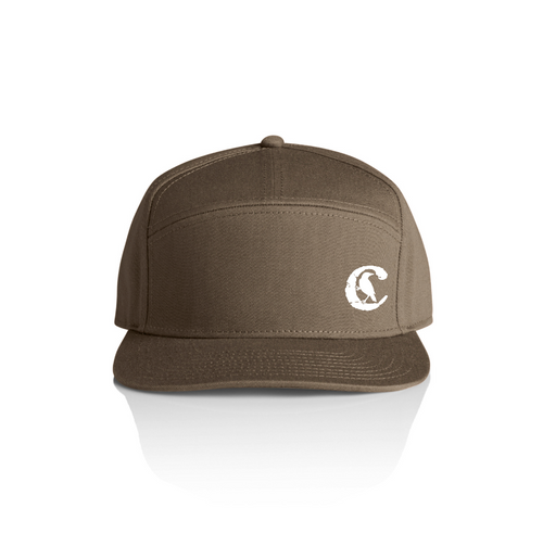 C-Logo 7 Panel Cap - Black